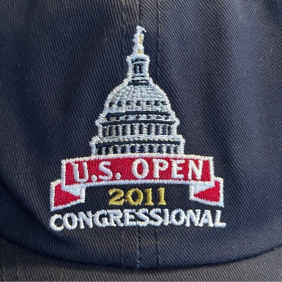 US Open Golf Hat Cap 2011 Congressional 111th USGA Member Adjustable Navy Blue - Picture 3 of 9
